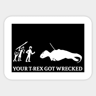 Stick Family Vs TRex Sticker